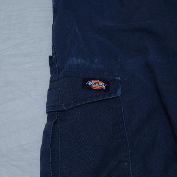 DICKIES Double Knee Carpenter Trousers Blue Relaxed Straight Mens W34 L30 - Picture 5 of 8